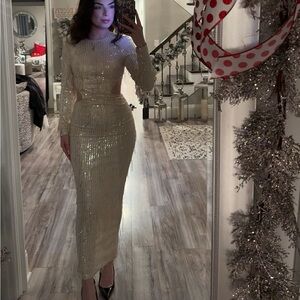 Fashion Nova Elegant Sequin Evening Dress